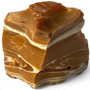 Carmel Chocolate Creme Art Glass Cullet Swirl Slag Glass #4XL133